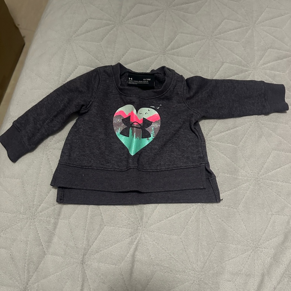 Carter's Black Sweatshirt with Heart Graphic